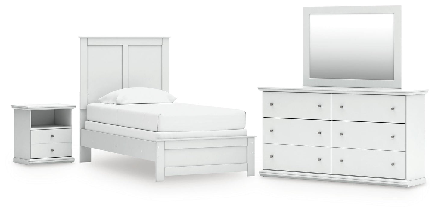 Myers Furniture Outlet - Ashley Furniture - Bostwick Shoals Twin Panel Bed, Dresser, Mirror and Nightstand - Twin Panel Bed, Dresser, Mirror and Nightstand - B139B60
