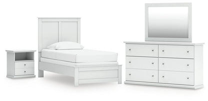 Myers Furniture Outlet - Ashley Furniture - Bostwick Shoals Twin Panel Bed, Dresser, Mirror and Nightstand - Twin Panel Bed, Dresser, Mirror and Nightstand - B139B60
