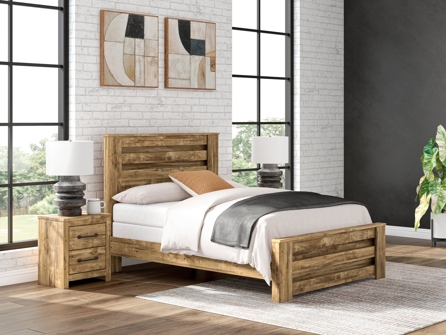 Myers Furniture Outlet - Ashley Furniture - Maystonna Bedroom - Queen Panel Bed / Brown - PCB1580B4