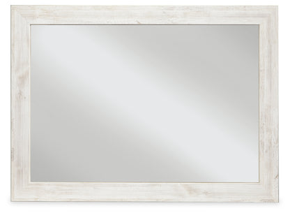 Myers Furniture Outlet - Ashley Furniture - Paxberry Bedroom - Bedroom Mirror / Whitewash - B181-36