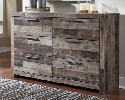 Myers Furniture Outlet - Ashley Furniture - Derekson Bedroom - Six Drawer Dresser / Multi Gray - B200-31
