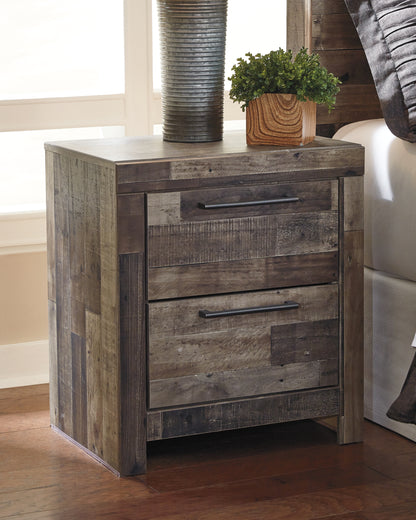 Myers Furniture Outlet - Ashley Furniture - Derekson Bedroom - Two Drawer Night Stand / Multi Gray - B200-92