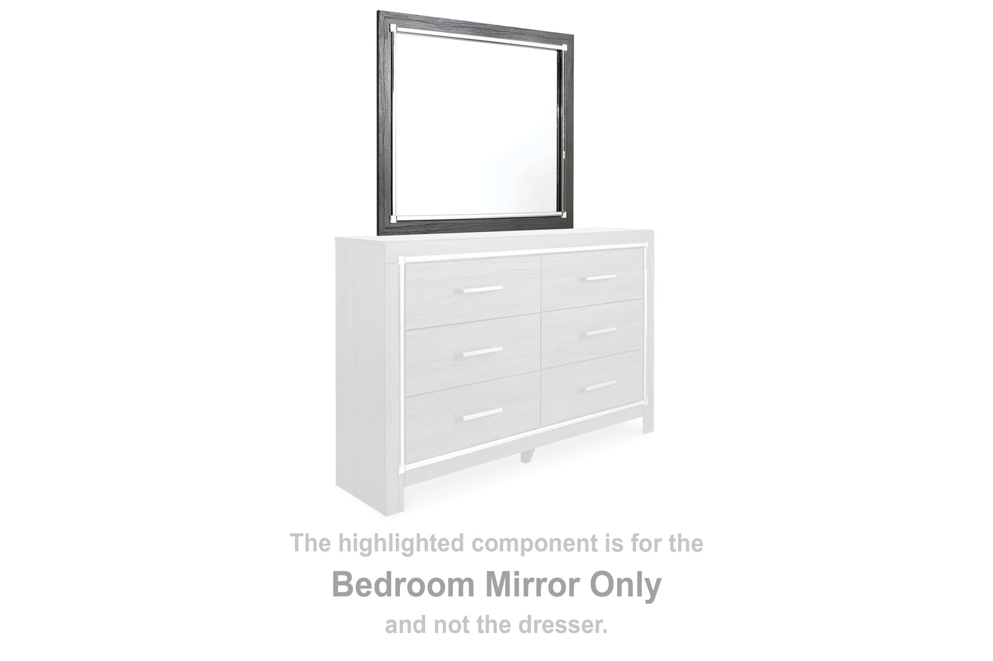 Myers Furniture Outlet - Ashley Furniture - Lodanna Bedroom - Bedroom Mirror / Gray - B214-36