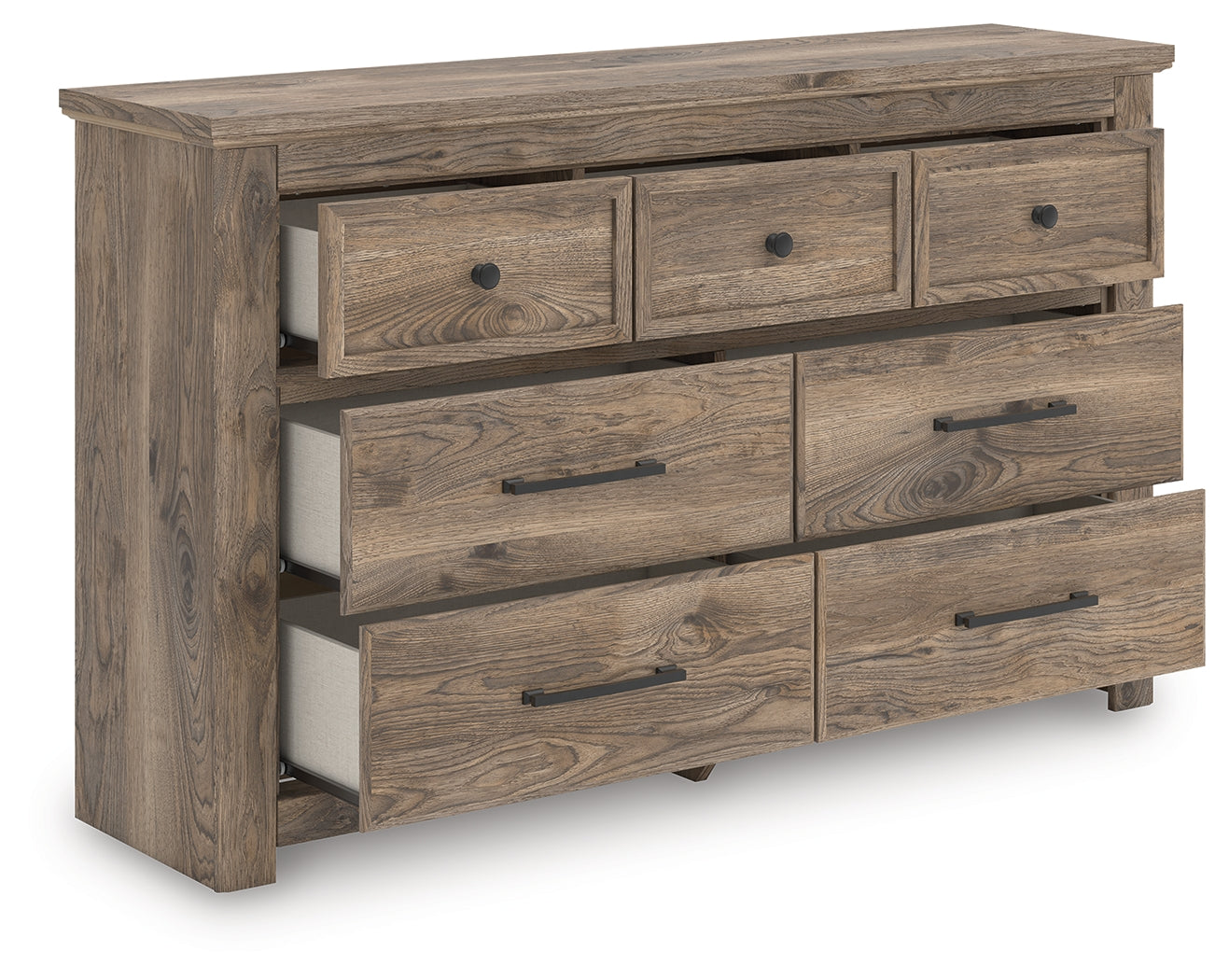 Myers Furniture Outlet - Ashley Furniture - Rusticott Bedroom - Seven Drawer Dresser / Brown - PCB2260-31