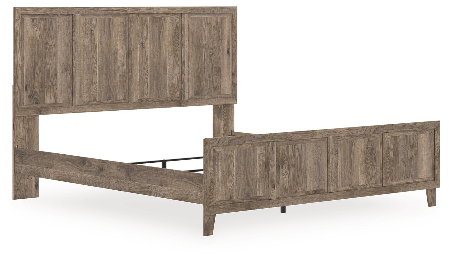 Myers Furniture Outlet - Ashley Furniture - Rusticott Bedroom - King Panel Bed / Brown - PCB2260B6