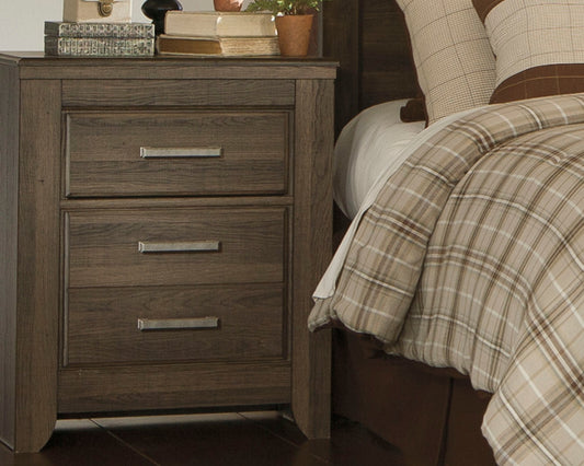 Myers Furniture Outlet - Ashley Furniture - Juararo Bedroom - Two Drawer Night Stand / Dark Brown - B251-92