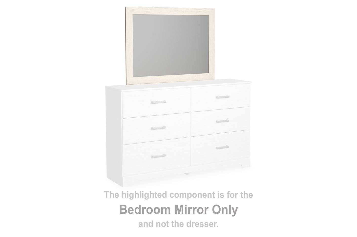 Myers Furniture Outlet - Ashley Furniture - Stelsie Bedroom - Bedroom Mirror / White - B2588-36