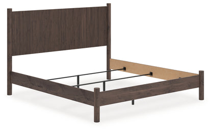 Myers Furniture Outlet - Ashley Furniture - Pamytta Bedroom - King Panel Bed / Brown - PCB2614B26