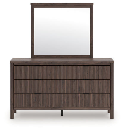 Myers Furniture Outlet - Ashley Furniture - Pamytta Bedroom - Dresser and Mirror / Brown - PCB2614B1