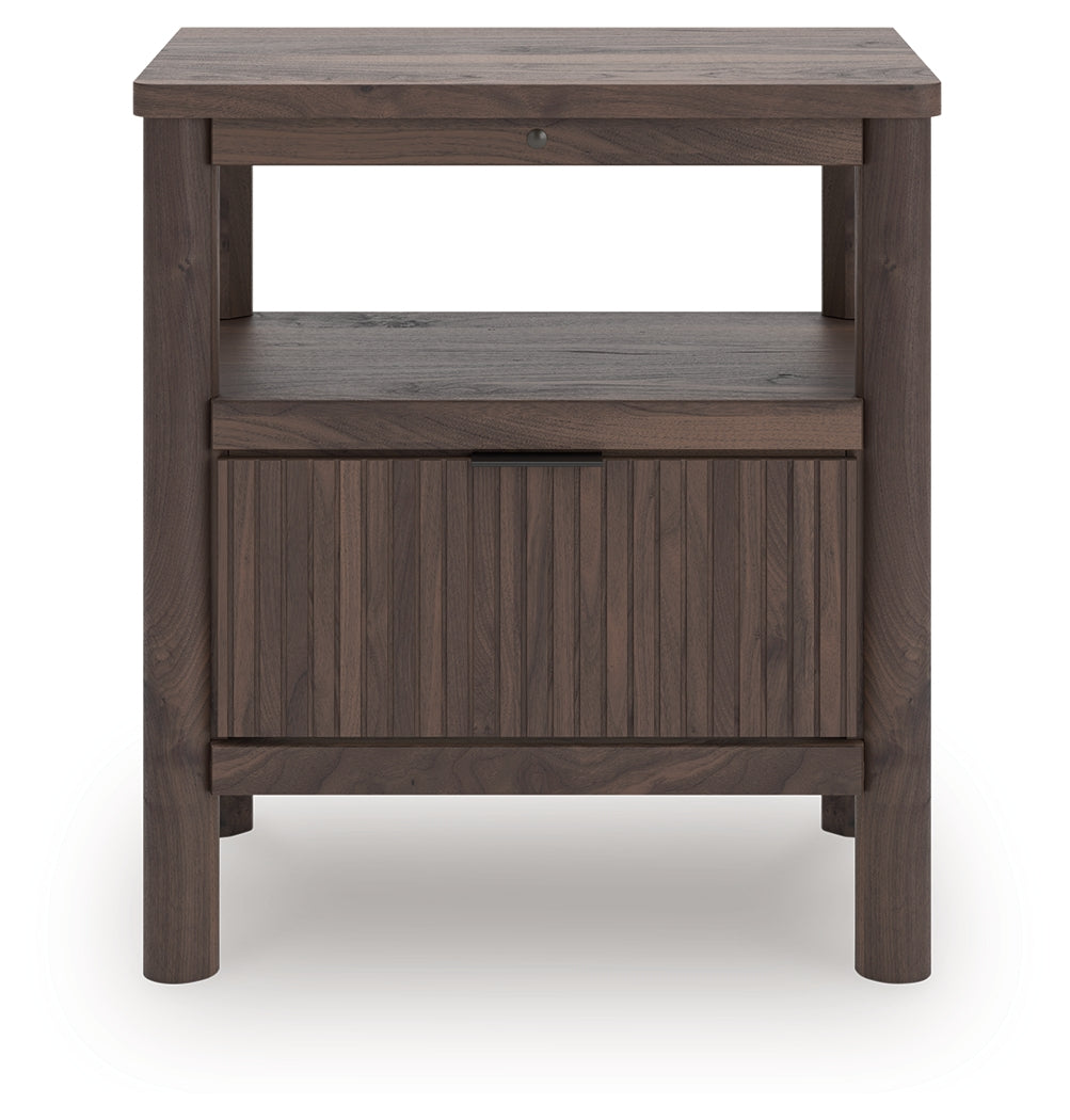 Myers Furniture Outlet - Ashley Furniture - Pamytta Bedroom - One Drawer Night Stand / Brown - PCB2614-91