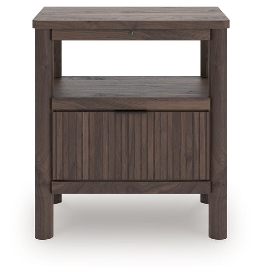 Myers Furniture Outlet - Ashley Furniture - Pamytta Bedroom - One Drawer Night Stand / Brown - PCB2614-91