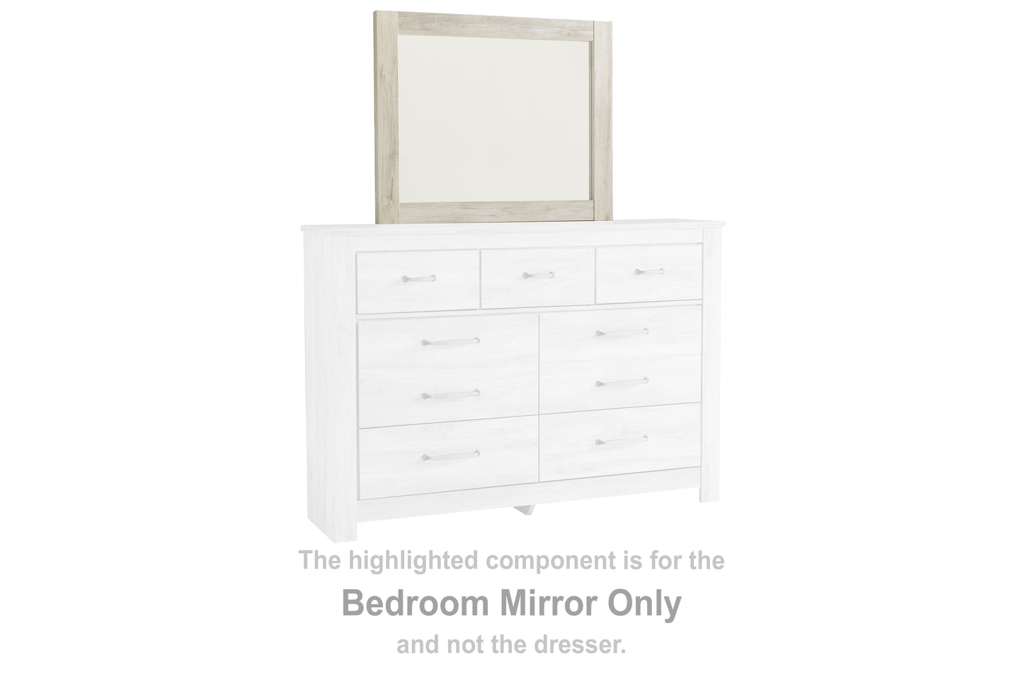 Myers Furniture Outlet - Ashley Furniture - Bellaby Bedroom - Bedroom Mirror / Whitewash - B331-36