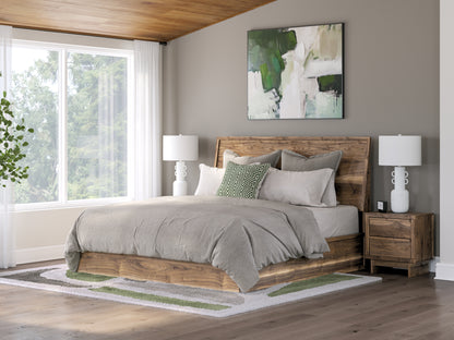 Myers Furniture Outlet - Ashley Furniture - Chirason Bedroom - King Panel Bed / Brown - PCB3367B13
