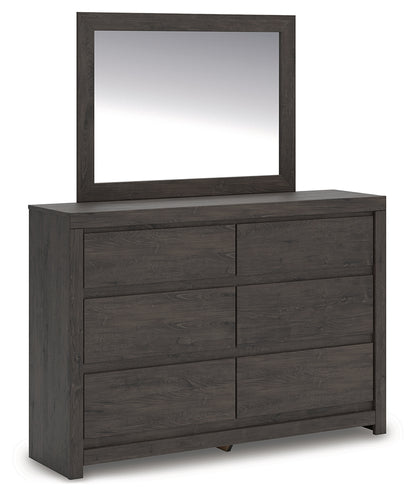 Myers Furniture Outlet - Ashley Furniture - Fraluna Bedroom - Dresser and Mirror / Charcoal - PCB3370B1