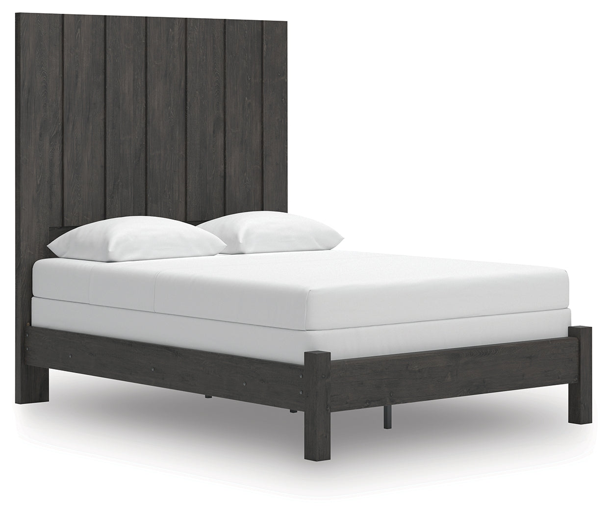 Myers Furniture Outlet - Ashley Furniture - Fraluna Bedroom - Queen Panel Bed / Charcoal - PCB3370B2