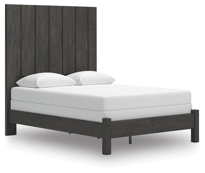 Myers Furniture Outlet - Ashley Furniture - Fraluna Bedroom - Queen Panel Bed / Charcoal - PCB3370B2