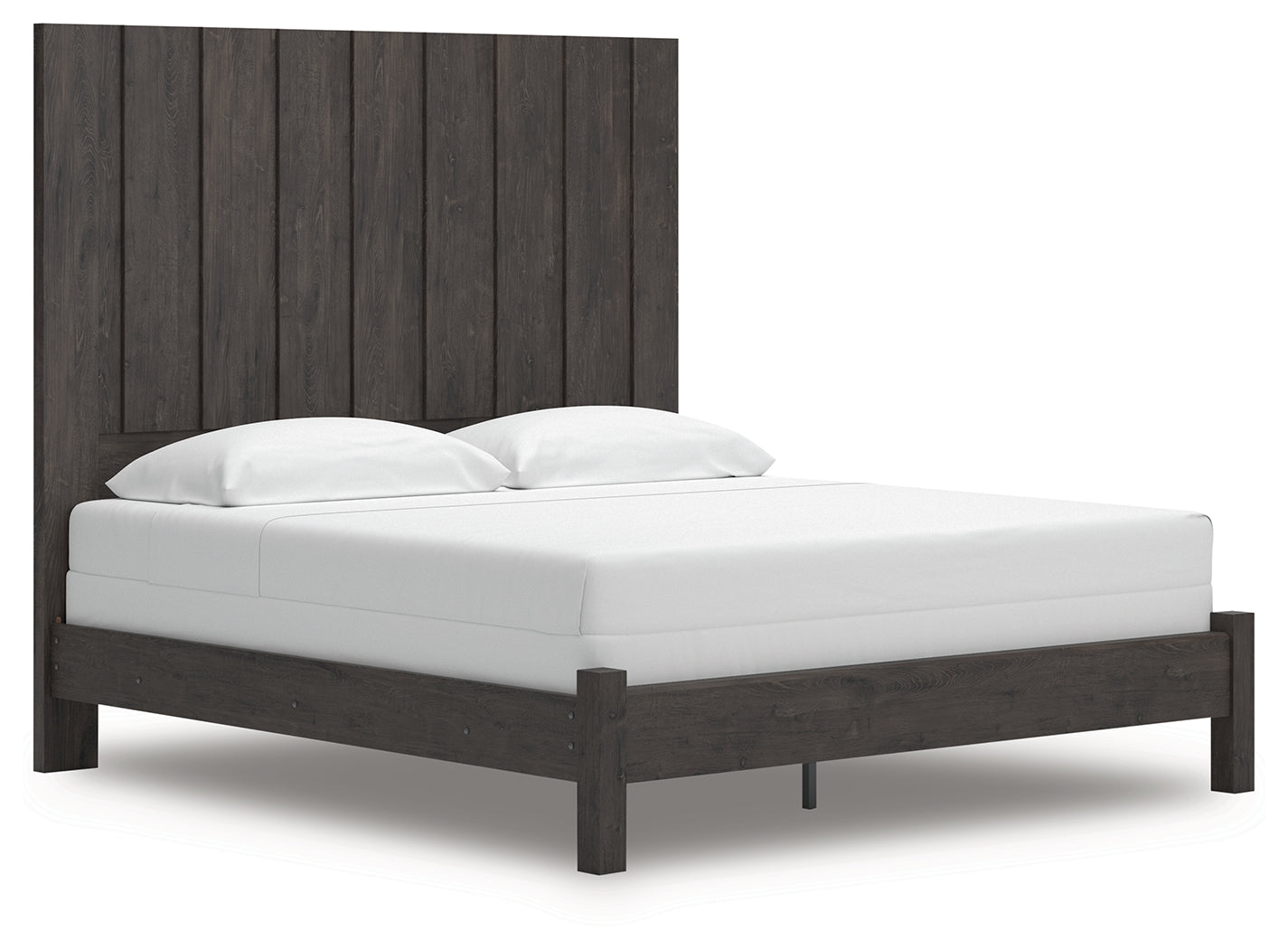 Myers Furniture Outlet - Ashley Furniture - Fraluna Bedroom - King Panel Bed / Charcoal - PCB3370B8