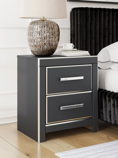 Myers Furniture Outlet - Ashley Furniture - Zuraleus Bedroom - Two Drawer Night Stand / Black - PCB3380-92