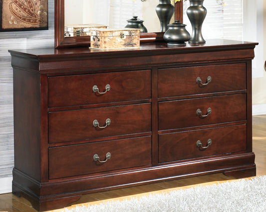 Myers Furniture Outlet - Ashley Furniture - Alisdair Bedroom - King Sleigh Bed / Reddish Brown - B376B8