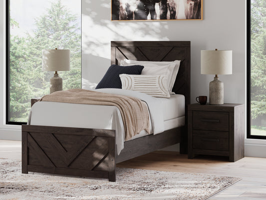 Myers Furniture Outlet - Ashley Furniture - Prendonea Bedroom - Queen Panel Bed / Charcoal - B3789B4