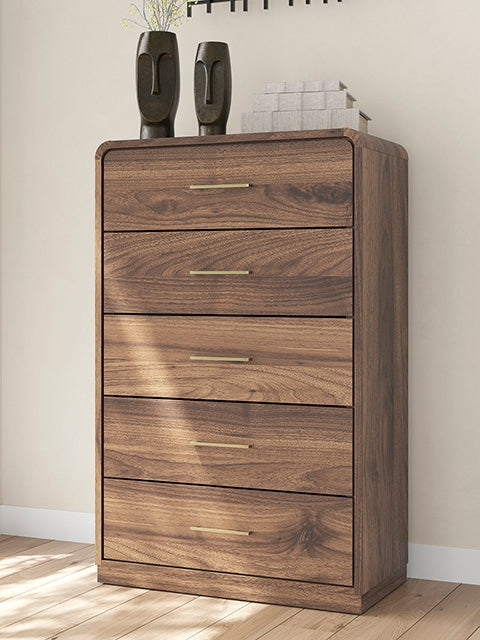Myers Furniture Outlet - Ashley Furniture - Fortlorn Bedroom - Dresser / Walnut Brown - PCB386-31
