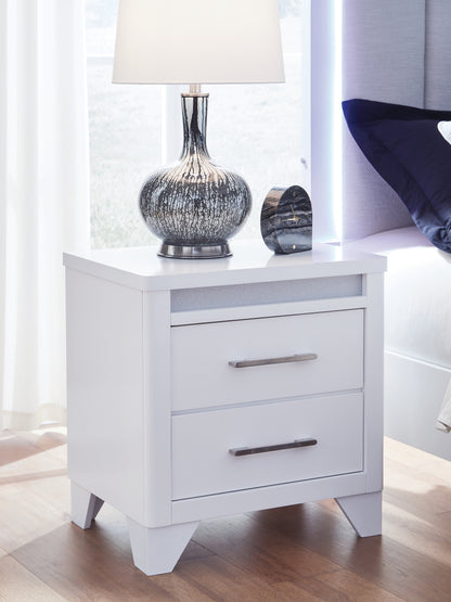 Myers Furniture Outlet - Ashley Furniture - Jarlee Bedroom - Two Drawer Night Stand / White - PCB392-92