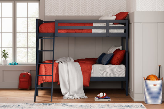 Myers Furniture Outlet - Ashley Furniture - Nextonfort Bedroom - Twin over Twin Bunk Bed / Blue - B396B2