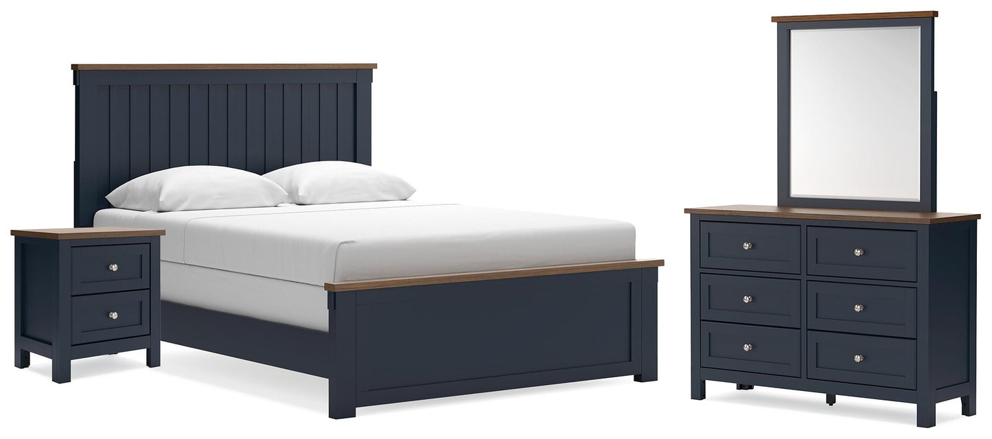 Myers Furniture Outlet - Ashley Furniture - Landocken Queen Panel Bed, Dresser, Mirror and Nightstand - Queen Panel Bed, Dresser, Mirror and Nightstand - B414B18
