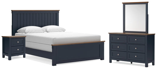 Myers Furniture Outlet - Ashley Furniture - Landocken Queen Panel Bed, Dresser, Mirror and Nightstand - Queen Panel Bed, Dresser, Mirror and Nightstand - B414B18
