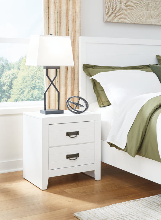 Myers Furniture Outlet - Ashley Furniture - Binterglen Bedroom - King Panel Bed / White - B427B8