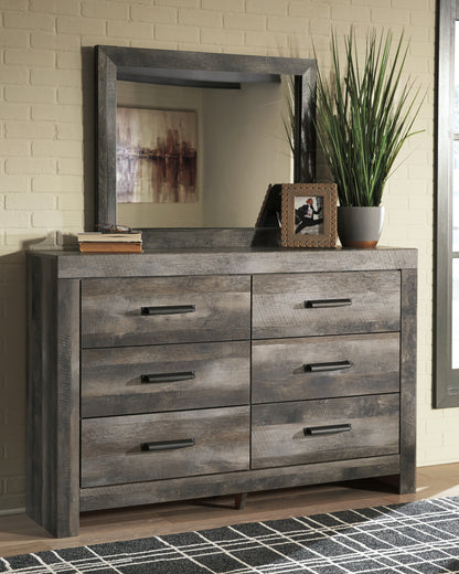 Myers Furniture Outlet - Ashley Furniture - Wynnlow Bedroom - Dresser and Mirror / Gray - B440B1