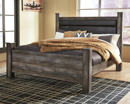 Myers Furniture Outlet - Ashley Furniture - Wynnlow Bedroom - King Poster Bed / Gray - B440B6
