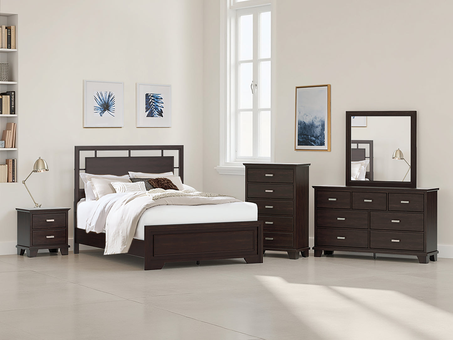 Myers Furniture Outlet - Ashley Furniture - Covetown Bedroom - Queen Panel Bed / Dark Brown - B441B6