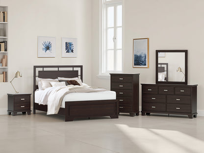 Myers Furniture Outlet - Ashley Furniture - Covetown Bedroom - Queen Panel Bed / Dark Brown - B441B6