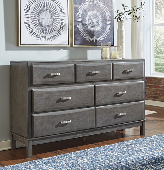 Myers Furniture Outlet - Ashley Furniture - Caitbrook Bedroom - Full Storage Bed with 7 Drawers / Gray - B476B4