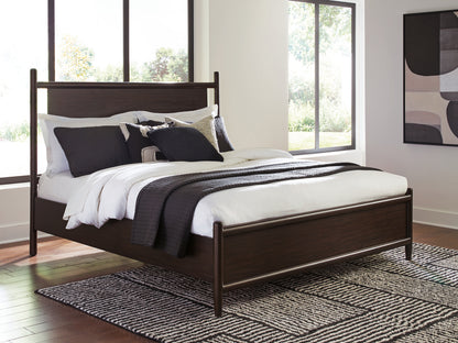 Myers Furniture Outlet - Ashley Furniture - Dantenton Bedroom - California King Panel Bed / Merlot - B611B7