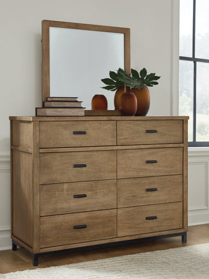 Myers Furniture Outlet - Ashley Furniture - Tomtyn Bedroom - Dresser and Mirror / Light Brown - B622B1