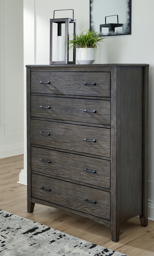 Myers Furniture Outlet - Ashley Furniture - Montillan Bedroom - King Panel Bed / Grayish Brown - B651B4