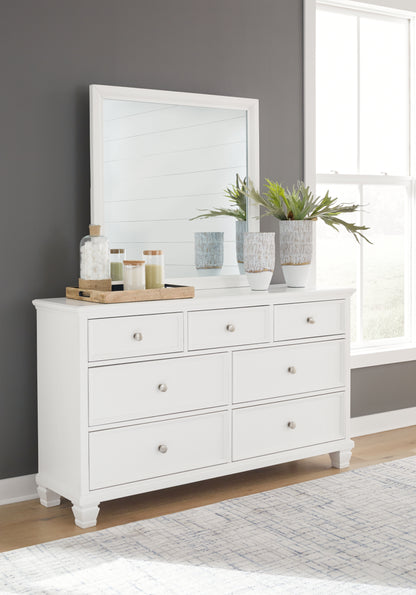 Myers Furniture Outlet - Ashley Furniture - Fortman Bedroom - Dresser and Mirror / White - B680B1