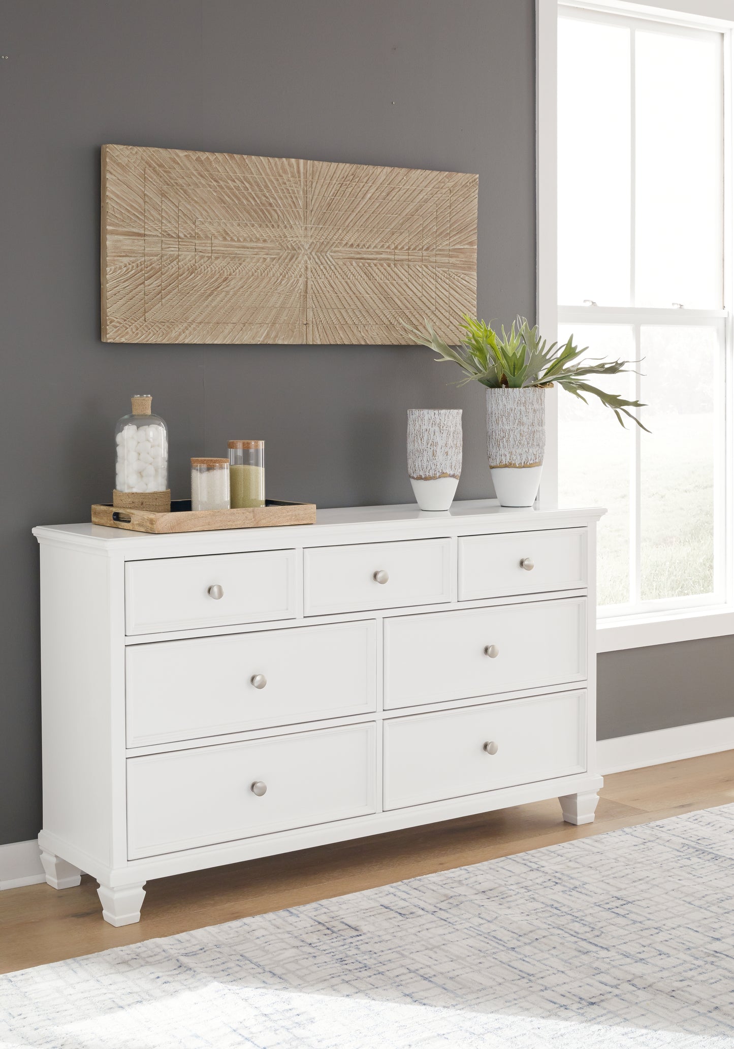 Myers Furniture Outlet - Ashley Furniture - Fortman Bedroom - Dresser / White - B680-31