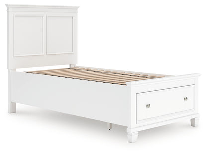Myers Furniture Outlet - Ashley Furniture - Fortman Bedroom - Twin Panel Storage Bed / White - B680B24