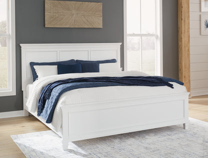 Myers Furniture Outlet - Ashley Furniture - Fortman Bedroom - Queen Panel Bed / White - B680B2