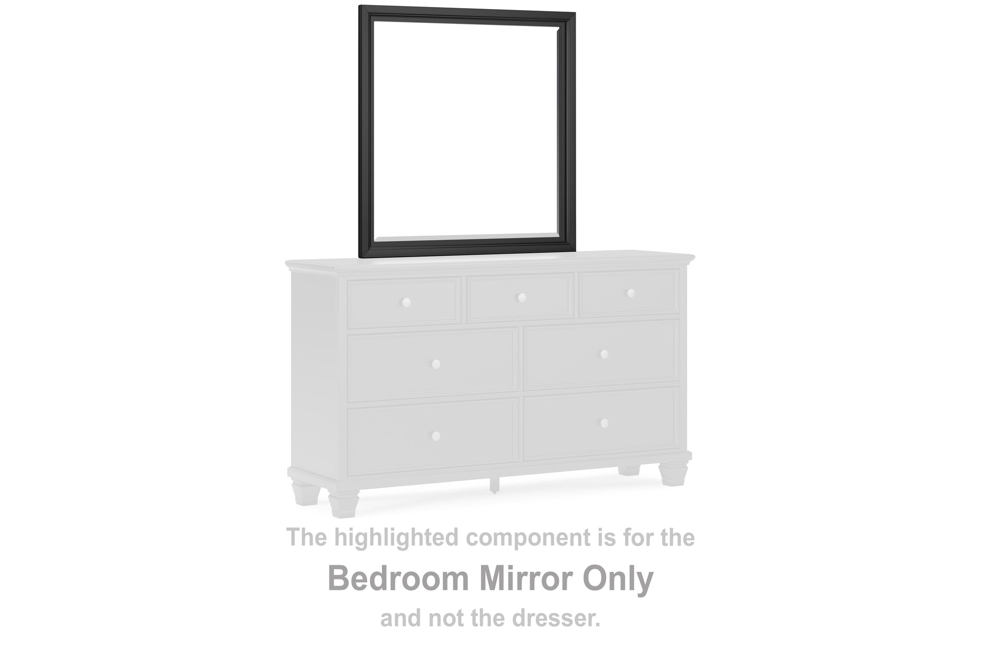 Myers Furniture Outlet - Ashley Furniture - Lanolee Bedroom - Bedroom Mirror / Black - B687-36