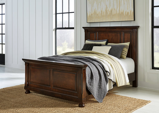 Myers Furniture Outlet - Ashley Furniture - Porter Bedroom - Queen Sleigh Bed / Rustic Brown - B697B48