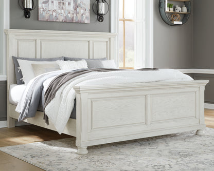 Myers Furniture Outlet - Ashley Furniture - Robbinsdale Bedroom - King Panel Bed / Antique White - B742B6