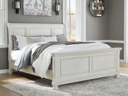Myers Furniture Outlet - Ashley Furniture - Robbinsdale Bedroom - Queen Sleigh Bed / Antique White - B742B23