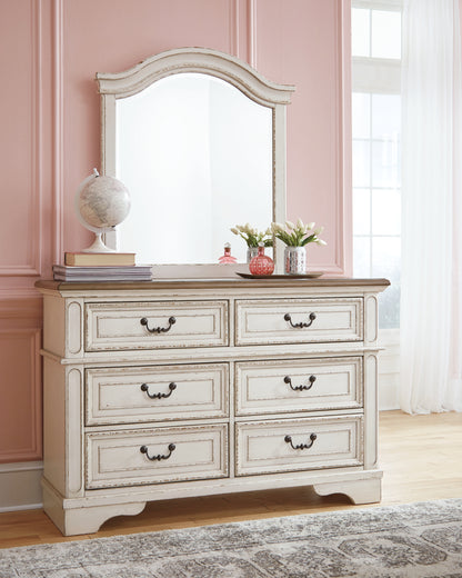 Myers Furniture Outlet - Ashley Furniture - Realyn Bedroom - Dresser and Mirror / Chipped White - B743B12