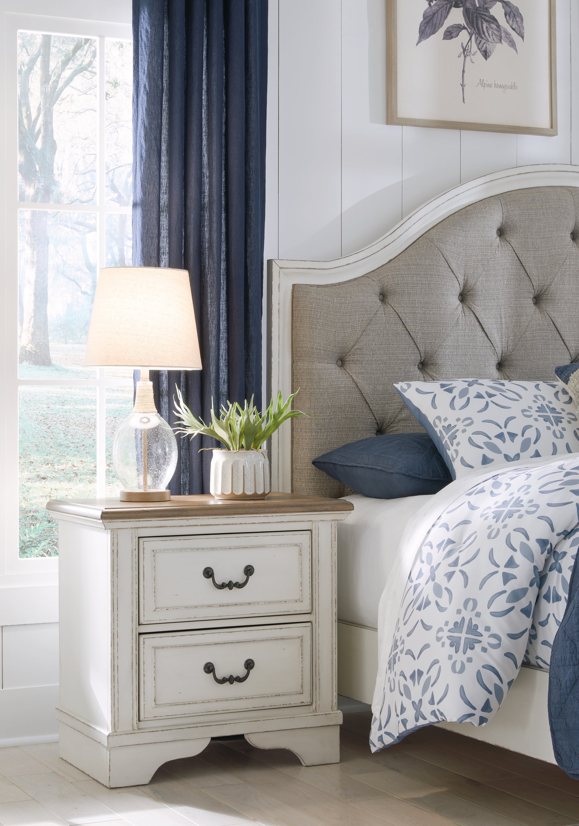 Myers Furniture Outlet - Ashley Furniture - Blendon Bedroom - Two Drawer Night Stand / Two-tone - B747-92