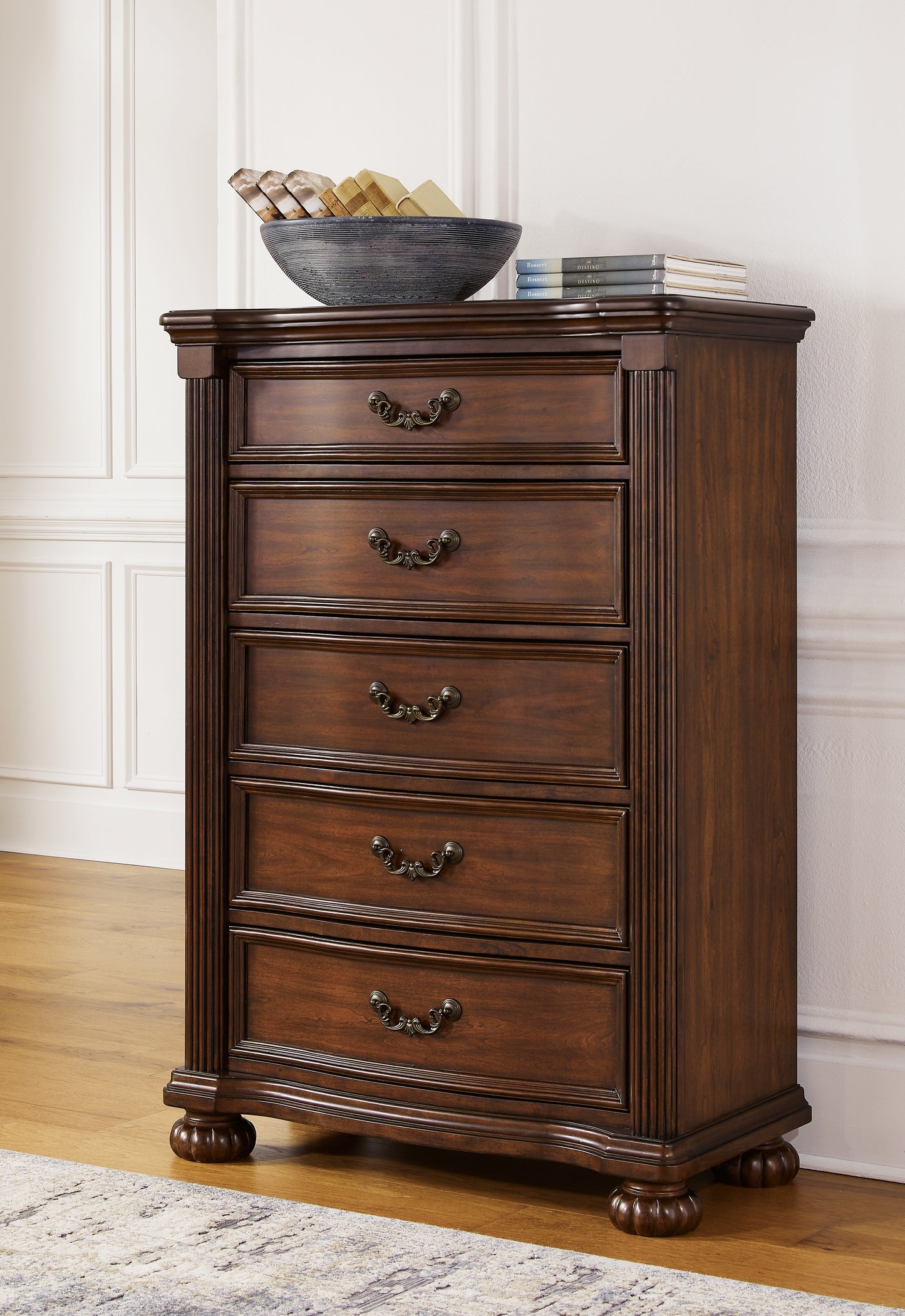 Myers Furniture Outlet - Ashley Furniture - Lavinton Bedroom - Five Drawer Chest / Brown - B764-46