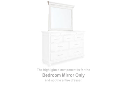 Myers Furniture Outlet - Ashley Furniture - Kanwyn Bedroom - Bedroom Mirror / Whitewash - B777-36